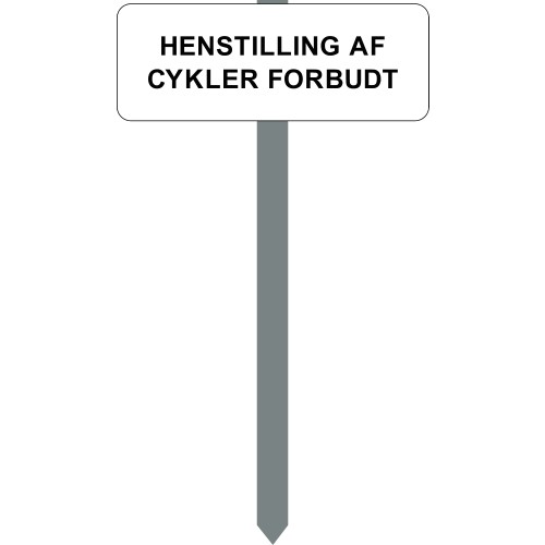 1086H-14-15x40cm HENSTILLING AF CYKLER FORBUDT p-spyd