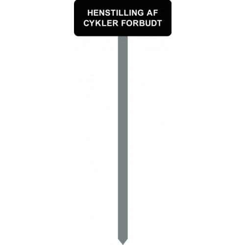 1086S-14-120cm-15x40cm HENSTILLING AF CYKLER FORBUDT parkeringsspyd