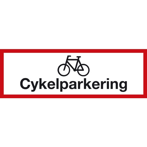 Cykelparkering 20x60 cm - Aluskilt