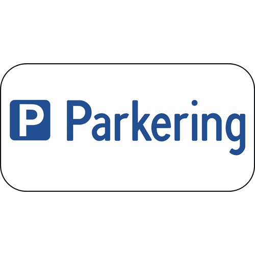 Parkering med pictogram - ALUSKILT