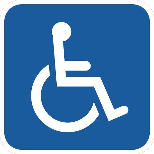 Handicapskilt 40x40 cm - Invalideskilt 40x40 cm