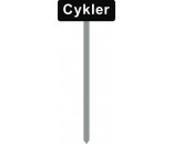 1086S-2-120cm-15x40cm Cykler Parkeringsspyd