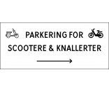 1099-30x70-102H Scooter & knallert parkering højrepil