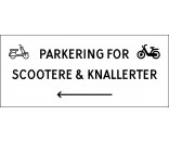 1099-30x70-103H Scooter & knallert parkering venstrepil