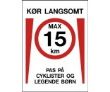 1099-70x50-5 Kør langsomt - Pas på cyklister & legende børn