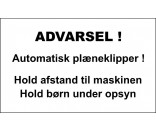 AUTOMATISK PLÆNEKLIPPER 30X50 CM ALUSKILTE-HVID/SORT-