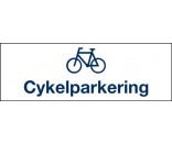 Cykelparkering 20x60 cm - Aluskilt
