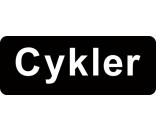 Cykler 15x40 cm Parkeringsskilte SORT