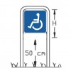 Handicapskilt / Invalideskilt 50x50cm med lav galge