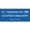 1099-30x70-103B Scooter & knallert parkering venstrepil
