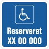1099-3 50x50 Handicapskilt Reserveret reg nr 