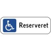 Handicapskilt Reserveret 20x60 cm - Parkeringsskilte