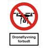 Droneflyvning forbudt - Aluskilt 30x20 cm
