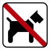 Hund forbudt - Aluskilt