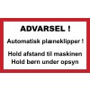 AUTOMATISK PLÆNEKLIPPER 30X50 CM ALUSKILTE-HVID / RØD / SORT