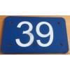 Husnummer skilt 7x12 cm blå nummerskilt