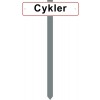 PARKERINGSSPYD Cykler SKILT 10X40 CM (R)