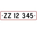 Reg.nr. 10x40 cm rød - Parkeringsskilt