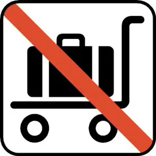 BAGAGEVOGN FORBUDT DS109 PIKTOGRAM - Dansk standard (DS)