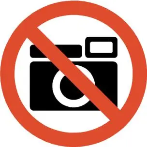 FOTOGRAFERING FORBUDT DS114 PIKTOGRAM - Dansk standard (DS)