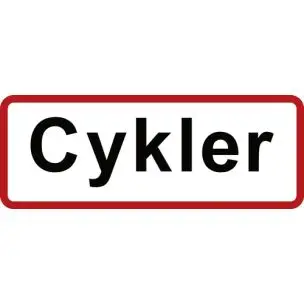 Cykler 15x40 cm Parkeringsskilte - Aluskilte 15x40cm