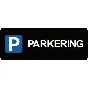 PARKERING med pictogram 15x40 cm Parkeringsskilte - Aluskilte 15x40cm