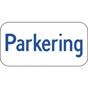 Parkeringsskilt uden pictogram - Vejskilte