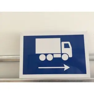 Lastbil højre pil Aluskilt 20x30 cm - Aluskilte 20x30 cm