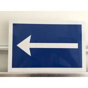 Venstre pil Aluskilt 20x30 cm - Aluskilte 20x30 cm