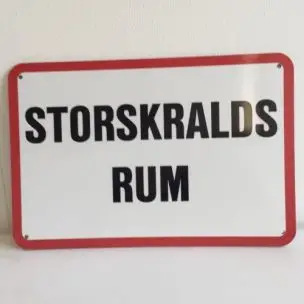 Storskraldsrum 20x30cm aluskilt - Ejendomsskilte