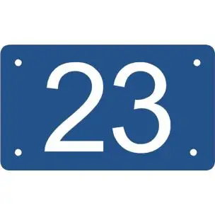 Husnummer skilt 7x12 cm blå - Nummerskilte