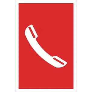 B228 Nødtelefon - Aluskilt 30x20 cm - Aluskilte 30x20cm