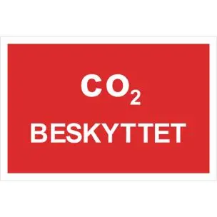 B231 CO2 Beskyttet Aluskilt 20x30cm - Sikkerhedsskilte