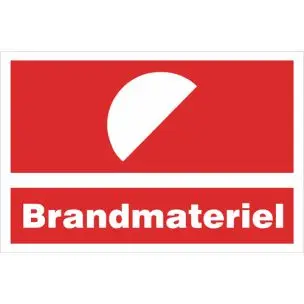 B234 Brandmateriel Aluskilt 20x30cm - Sikkerhedsskilte