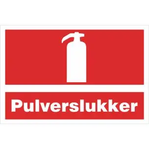 B235 Pulverslukker Aluskilt 20x30cm - Sikkerhedsskilte