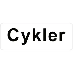Cykler 15x40 cm Parkeringsskilte - Aluskilte 15x40cm
