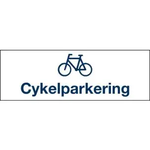 Cykelparkering 20x60 cm - Aluskilt - Aluskilte 20x60cm