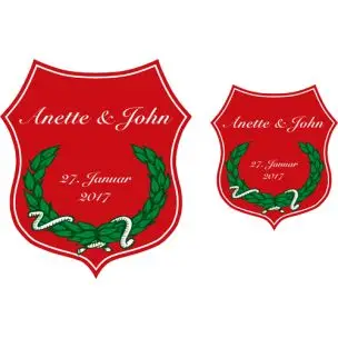 Bryllupsskjold - Anledningsskilte