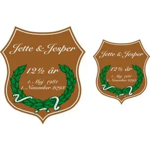 KOBBERBRYLLUPSSKJOLD - Anledningsskilte
