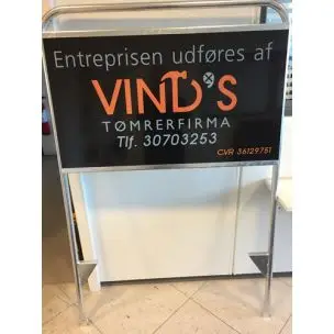 XL Byggepladsskilt Totalhøjde 160x102,5 cm - Enkeltsidet - Byggepladsskilte